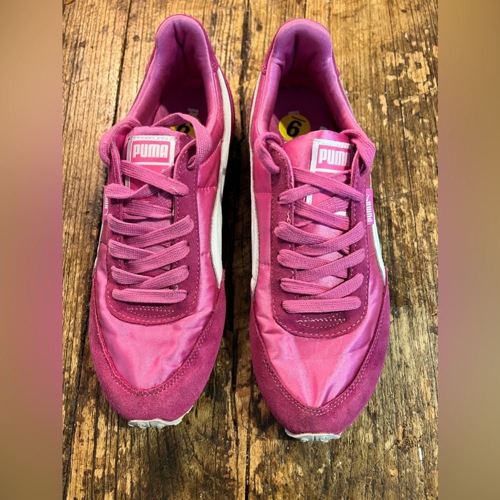 Puma Pink Satin Suede Maya Sneakers New